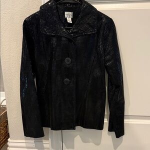 Chico's Black Textured Blazer